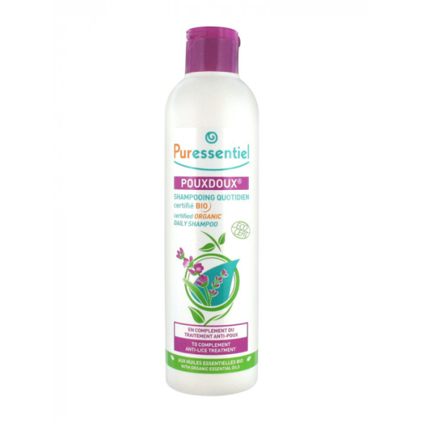PURESSENTIEL - Poux doux shampoing quotidien poux doux certifie bio 200 ml