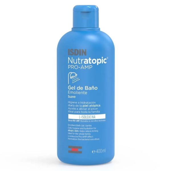 ISDIN - Nutratopic pro amp gel de bain emollient peaux 400 ml