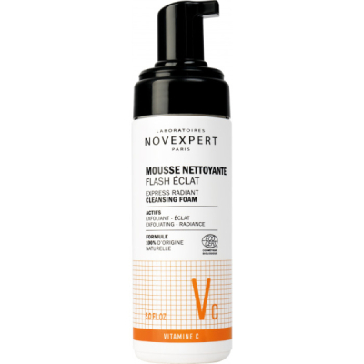 NOVEXPERT - Flash eclat mousse nettoyante 150 ml | DERMO
