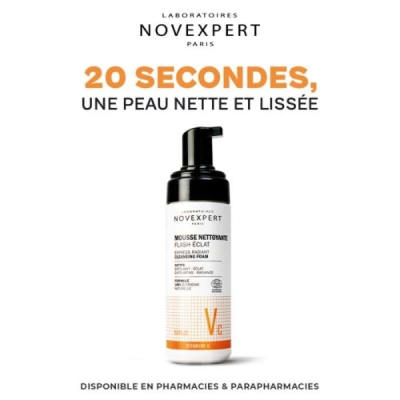 NOVEXPERT - Flash eclat mousse nettoyante 150 ml | DERMO