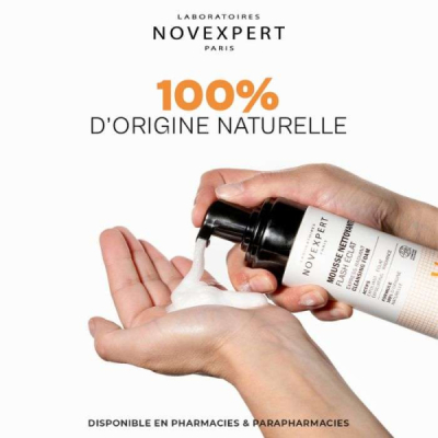 NOVEXPERT - Flash eclat mousse nettoyante 150 ml | DERMO