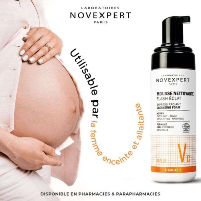 NOVEXPERT - Flash eclat mousse nettoyante 150 ml | DERMO
