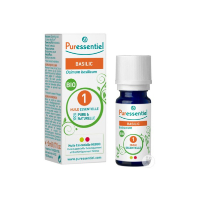 PURESSENTIEL - Huile essentielle basilic bio 5 ml | DERMO