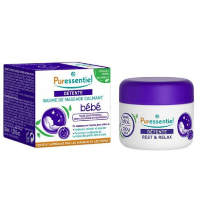 PURESSENTIEL - Detente baume de massage calmant bebe 30 ml