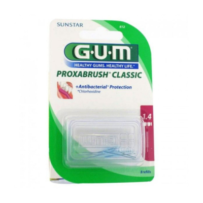 GUM - Recharge brosettes extra fines par 8 unites 1.4 mm ref