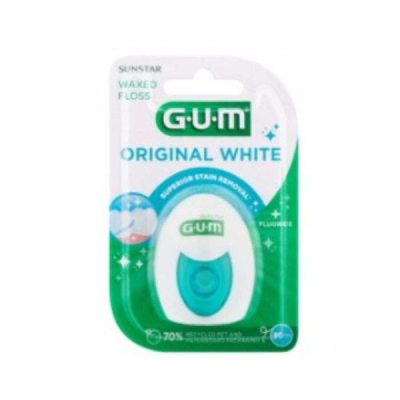 GUM - Dentaire original white fils dentaires fluore et anti