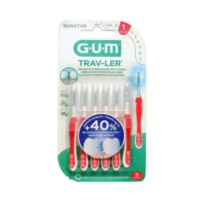 GUM - Brossette inetdentaire reutilisable 0.8mm ref 1314 6