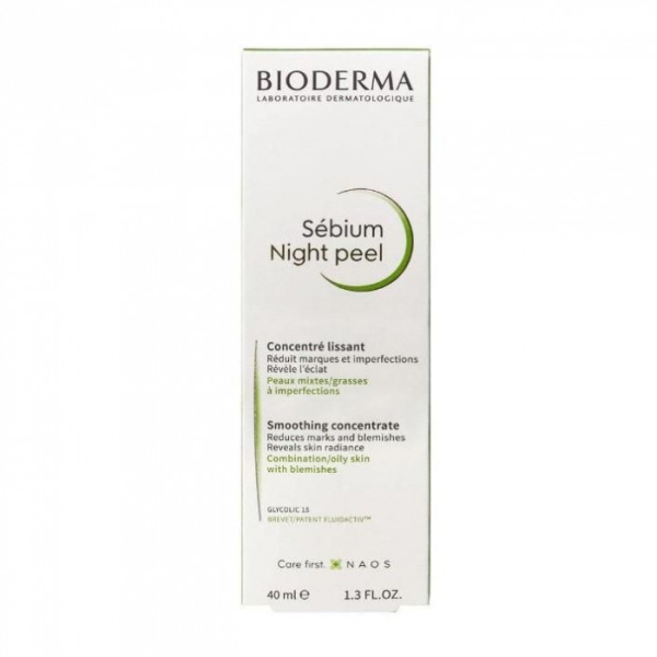 BIODERMA - Sebium peel concentre lissant nuit peaux sensibles a mixtes