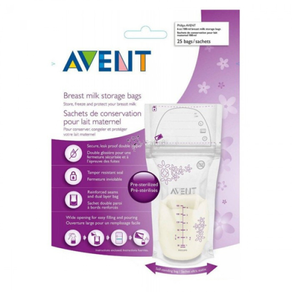 AVENT - Sachets de conservation du lait maternel pack de 25