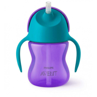 AVENT - Tasses a paille 200 ml / 7oz 9m+ mauve | DERMO