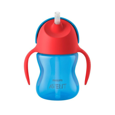 AVENT - Tasses a paille 200 ml / 7oz 9m+ bleu | DERMO