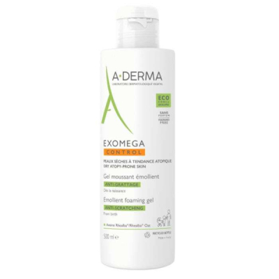 A-DERMA - Exomega control gel moussant emollient anti