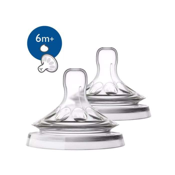 AVENT - Natural response lot de 2 tetines 6 mois+ flux 5
