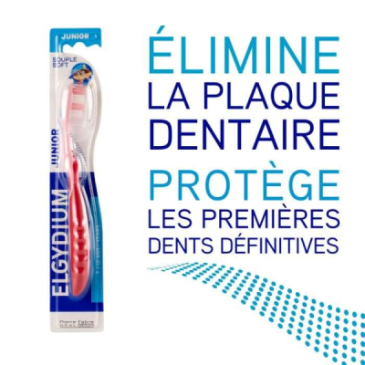ELGYDIUM - Brosse a dents junior souple 7 a 12 ans | DERMO