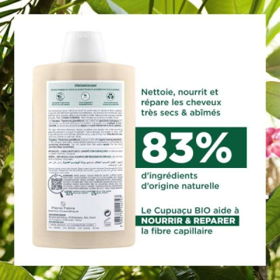 KLORANE - Shampoing au cupuacu bio 400ml | DERMO