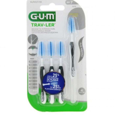 GUM - Manche par 4 unites avec brossette large 2.6mm ref
