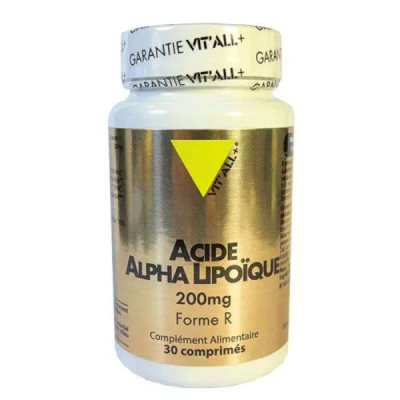 VIT'ALL+ - Acide alpha lipoique 200mg 30 comprimes | DERMO