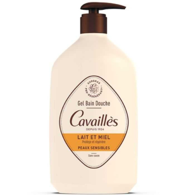 ROGE CAVAILLES - Gel bain et douche lait et miel 1l | DERMO