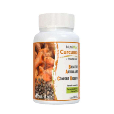 NUTRIMAX - Curcuma + poivre noir 60 gelules | DERMO