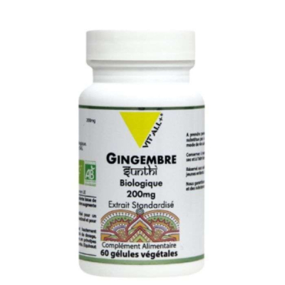 VIT'ALL+ - Gingembre 200 mg 60 gelules vegetales | DERMO