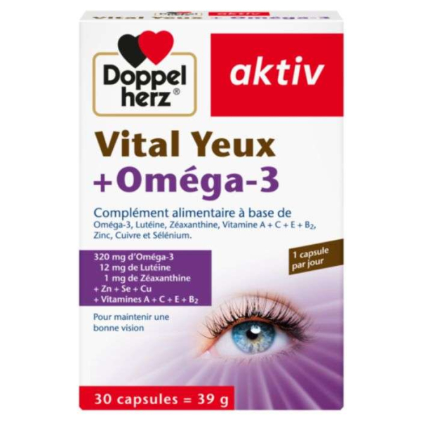 DOPPELHERZ - Aktiv vital yeux + omega3 30 capsules