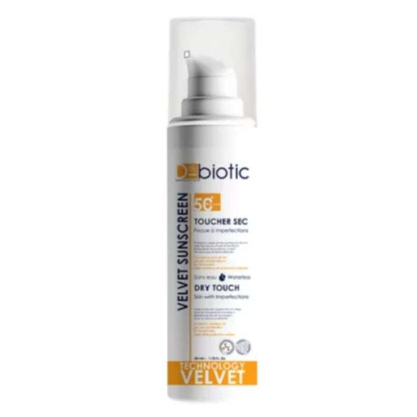 D BIOTIC - Ecran solaire velvet toucher sec spf 50+ peaux a imperfection 50 ml
