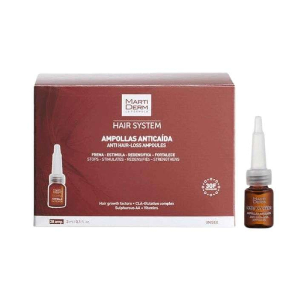 MARTIDERM - Hair system ampoules anti chute 28 ampoules