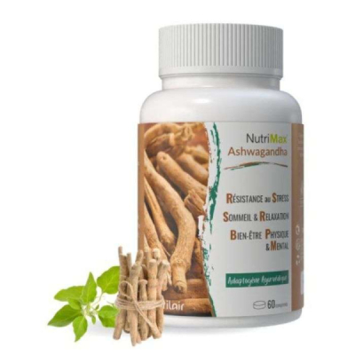 NUTRIMAX - Ashwagandha 60 comprimes doses a 500 mg | DERMO