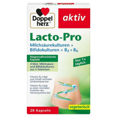 DOPPELHERZ - Lacto pro 20 capsules | DERMO