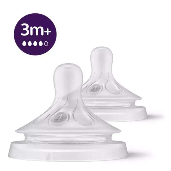 AVENT - Natural tetine response 3mois + debit 4