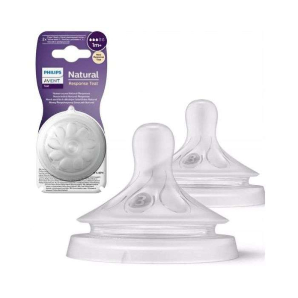 AVENT - Natural tetine response 1mois + debit 3