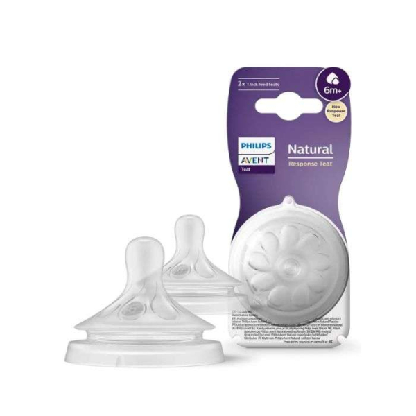 AVENT - Natural response lot de 2 tetines 6 mois+ flux 6