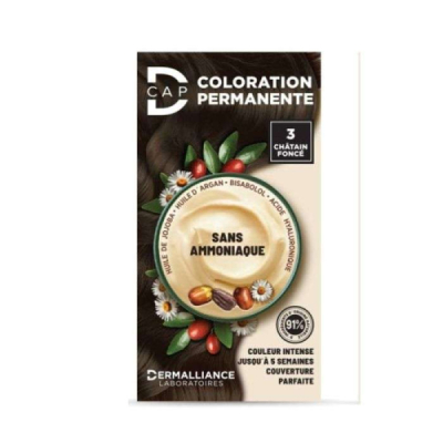 D-CAP - Coloration permanente n 3 chatain fonce | DERMO