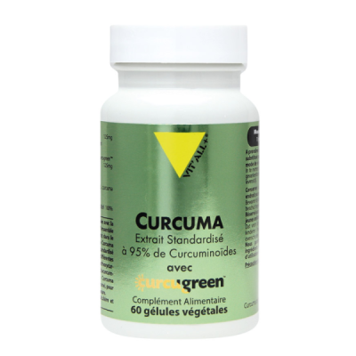 VIT'ALL+ - Complement alimentaire curcuma 60 gelules | DERMO