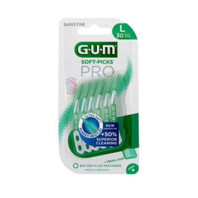 GUM - Soft picks pro souple taille l pack de 30 | DERMO