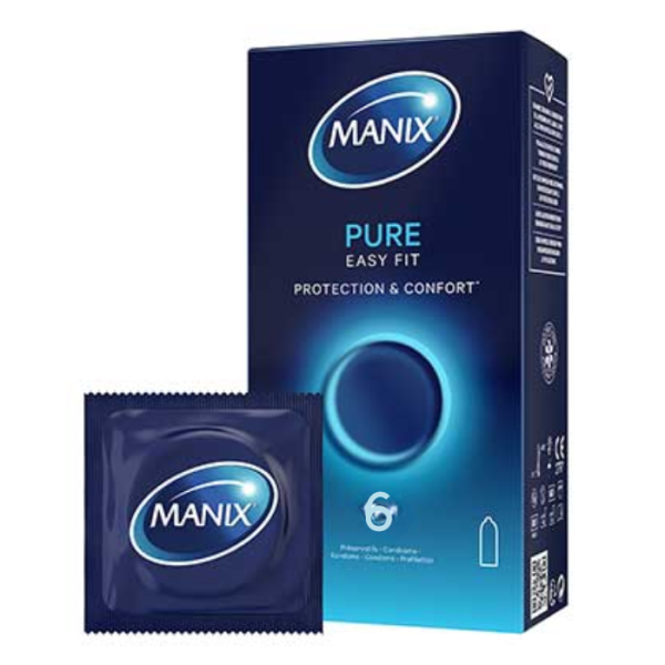 MANIX - Pure easy fit protection et confort 6 preservatifs