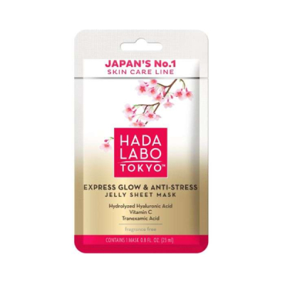 HADA LABO - Express glow and anti-stress jelly sheet mask