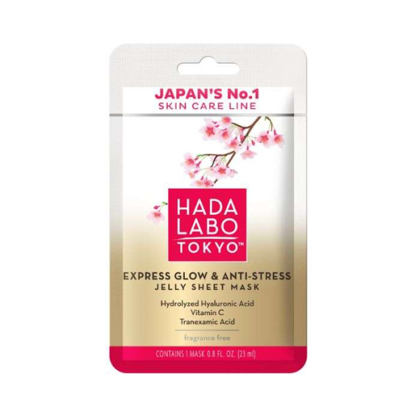 HADA LABO - Express glow and anti-stress jelly sheet mask 20ml