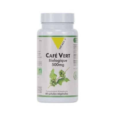 VIT'ALL+ - Cafe vert biologique 500 mg 60 gelules | DERMO