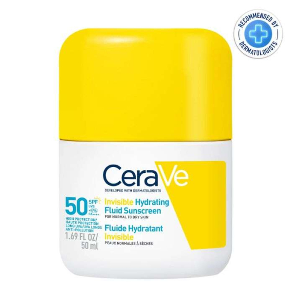 CERAVE - Ecran solaire spf 50 fluide invisible hydrantant 50 ml