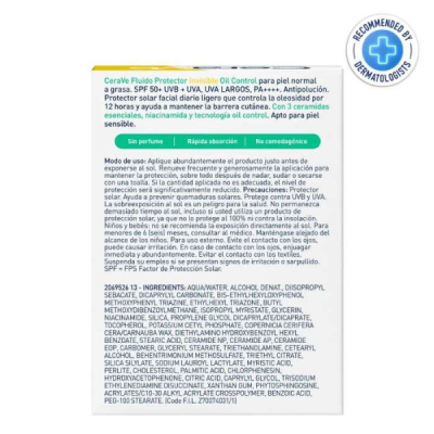 CERAVE - Ecran solaire spf 50 fluide invisible toucher sec