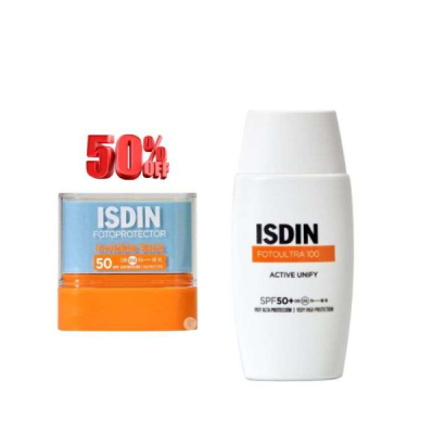 ISDIN - Duo fotoprotector stick invisible 10g + fotoultra