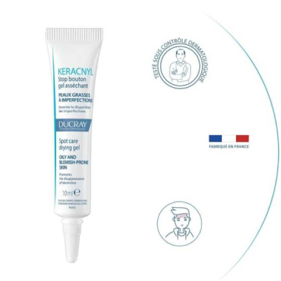 DUCRAY - Keracnyl stop boutons gel assechant 10 ml | DERMO