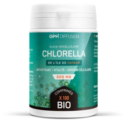 GPH Diffusion Chlorella BIO 500 mg - 100 comprimés | DERMO