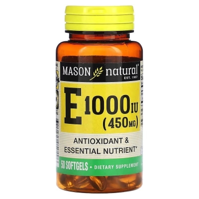 Vitamine E 1000 IU Softgels - Mason Natural | DERMO