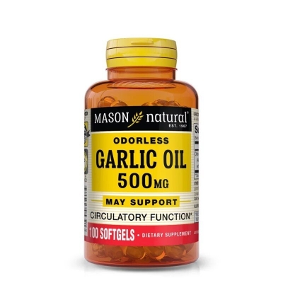 Mason Natural Garlic Oil 500 mg, 100 gélules | DERMO