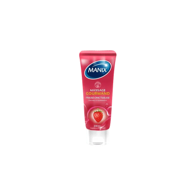 Manix Gel de Massage Gourmand Fraise 200ml | DERMO