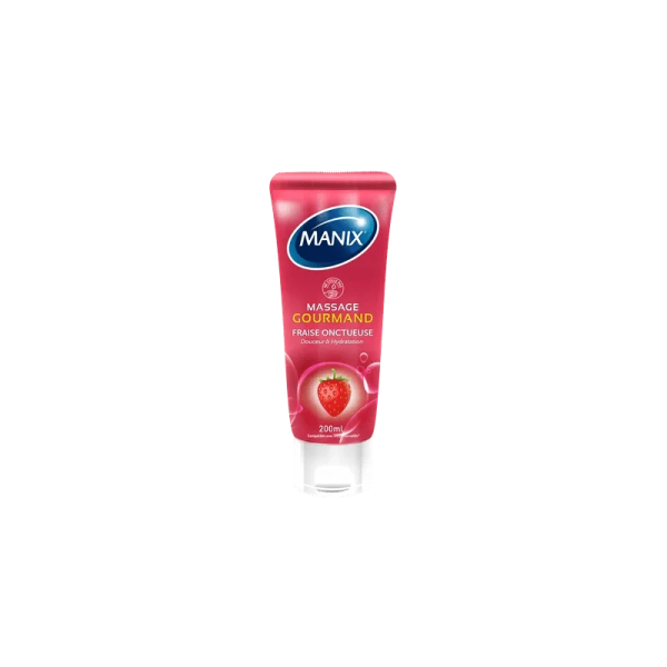 Manix Gel de Massage Gourmand Fraise - 200ml