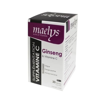 Maelys Ginseng et Vitamine C - 30 Gélules | DERMO