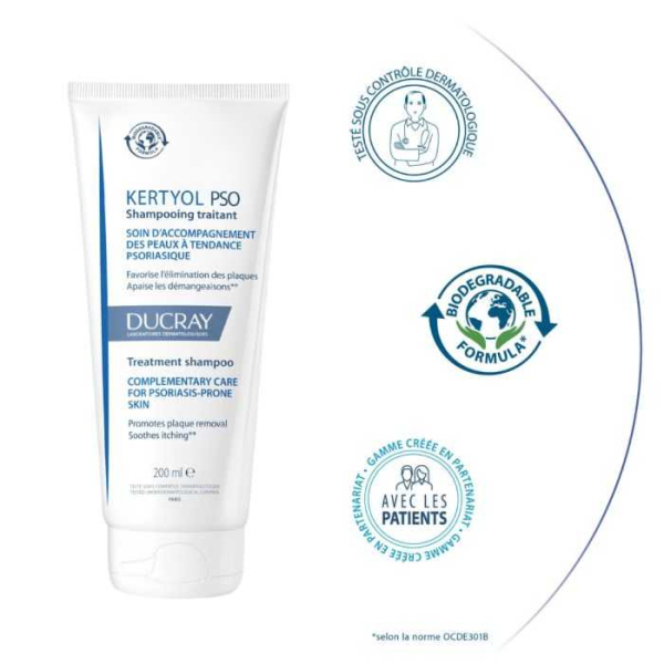DUCRAY - Kertyol pso shampoing traitant 200 ml